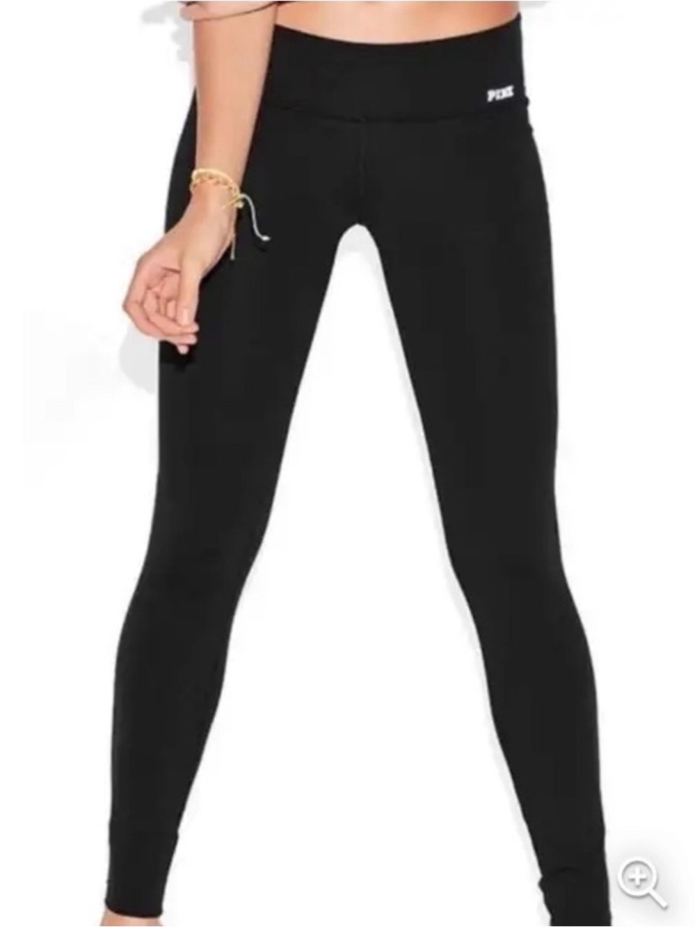 PINK Victoria’s Secret Ultimate Leggings Black Mid-rise Athletic Medium Women’s